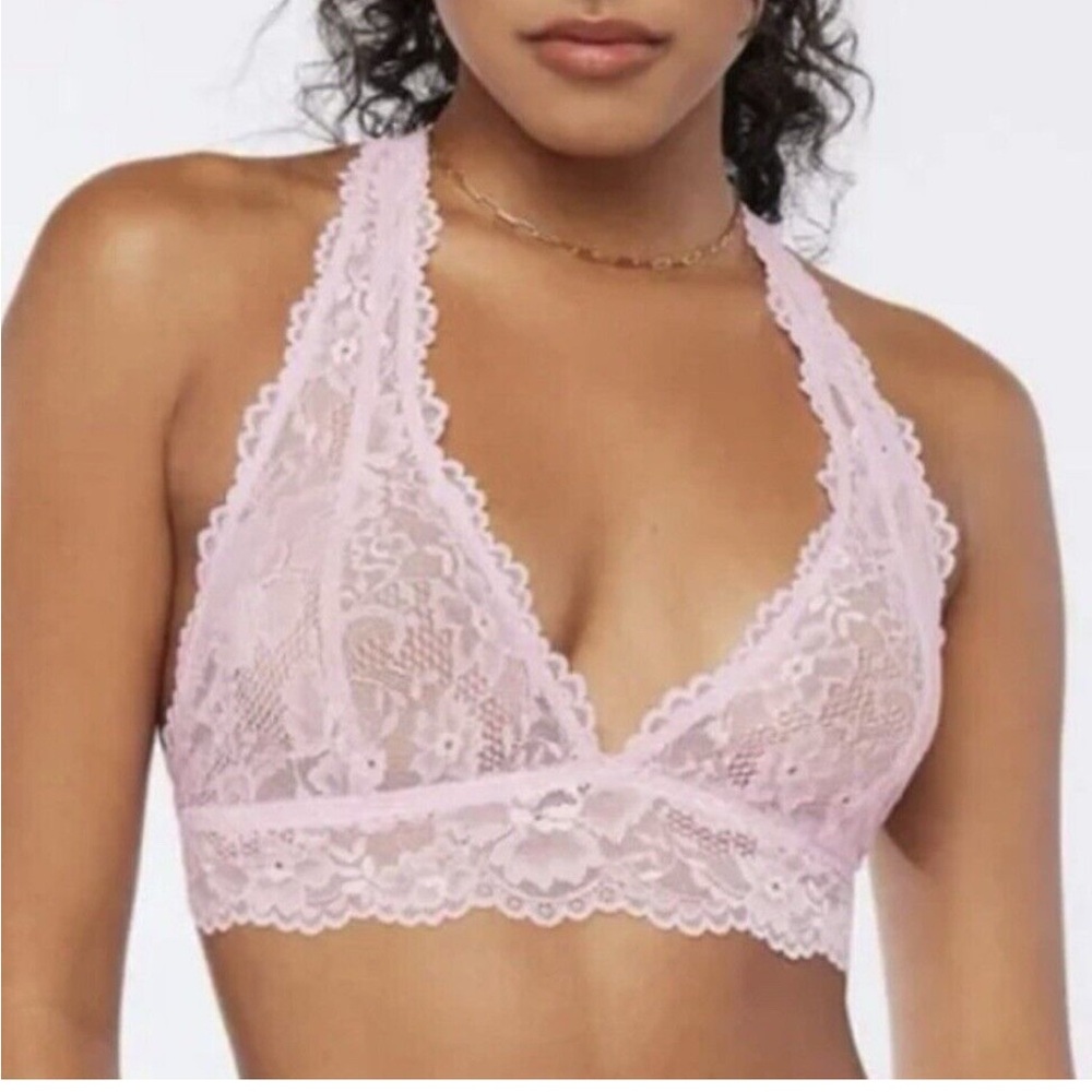 Intimately, Free People - Lace Halter Back Closure Light Pink - Small